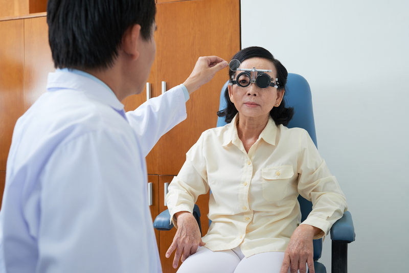 Implantable contact lens eye examination